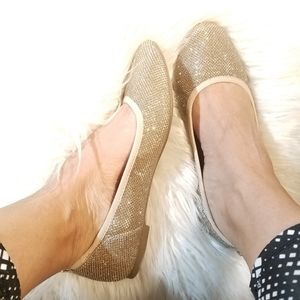 Xappeal Clair Gold Flats Shoes Women Sz.7